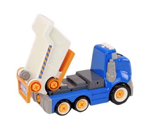 Blue Cartoon Turning Tipper DIY Truck