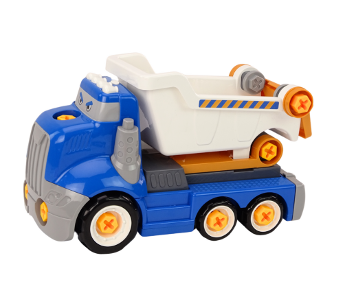 Blue Cartoon Turning Tipper DIY Truck