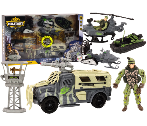 Military Set Military Combat Vehicle Helicopter Soldiers Accessories Sounds