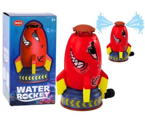 Water Rocket Sprinkler Launcher Red Shark