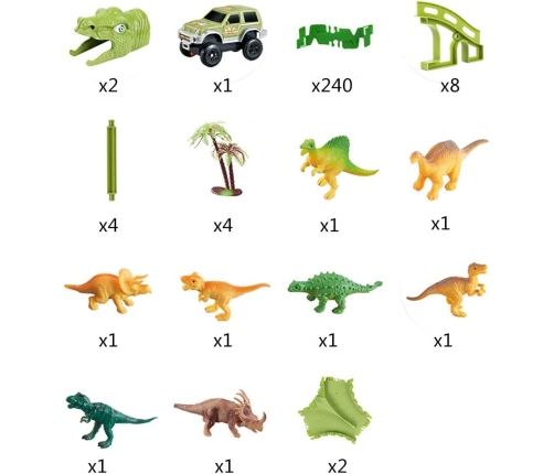 Huge Dinosaur Track Park Car Figures