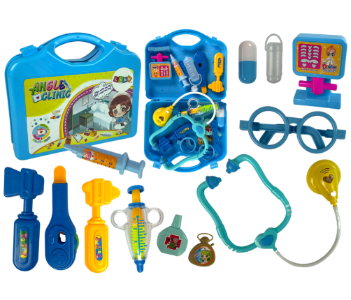 Little Doctor Set Case Blue Stethoscope