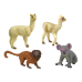 Set of Figures Africa Wild Animals Koala Gorilla Lama Giraffe