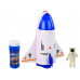 Astronaut Rocket Soap Bubble Machine White