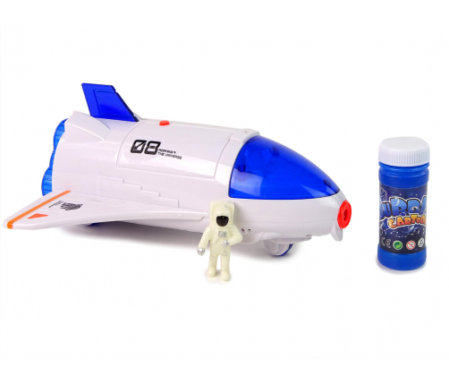 Astronaut Rocket Soap Bubble Machine White