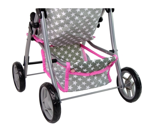 Doll Stroller Stroller Pink Stars