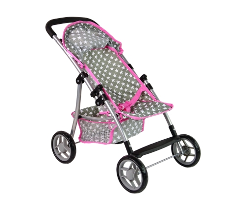 Doll Stroller Stroller Pink Stars