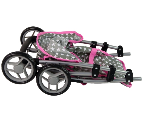 Doll Stroller Stroller Pink Stars