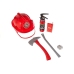 Firefighter Costume with Accessories - helmet, fire extinguisher, crowbar