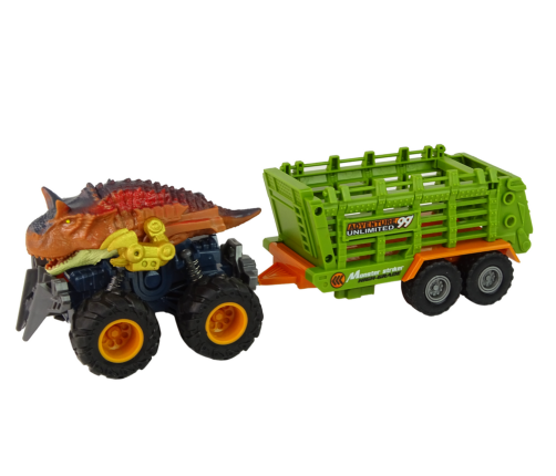 Vehicle with a Dinosaur Theme Trailer 4 Dinosaur Pieces