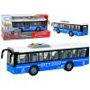 Battery Powered Bus Lights Sounds Friction Drive Blue 1:16