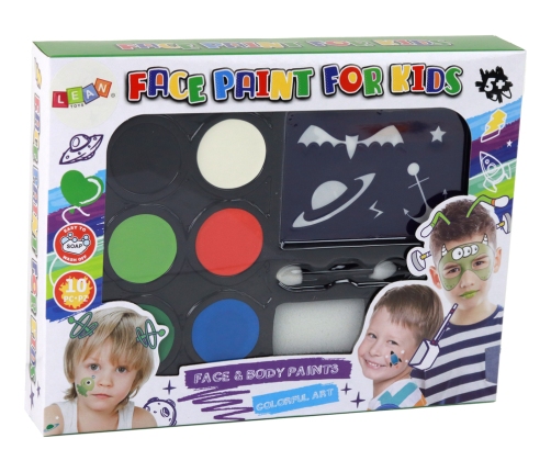 Kids Makeup Kit DIY Face Painting Stencils