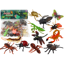 Set of Insect Figurines 12 Pieces Ladybug Spider Fly