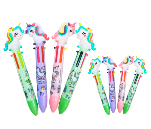 Multicolor Unicorn Automatic Pen 3 Colors Mix