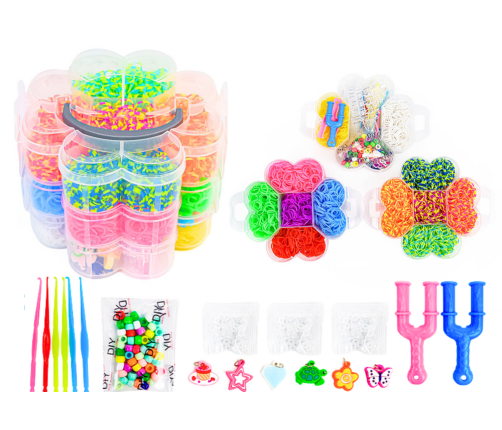 Set of Rubber Bands for Making DIY Bracelets 4500 Pieces