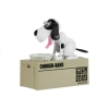 Dog Piggy Bank Robotic Coin Munching Toy Money Box White - Black