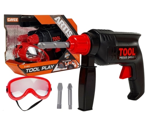 Toy Drill with Safety Glasses - Tools for Children