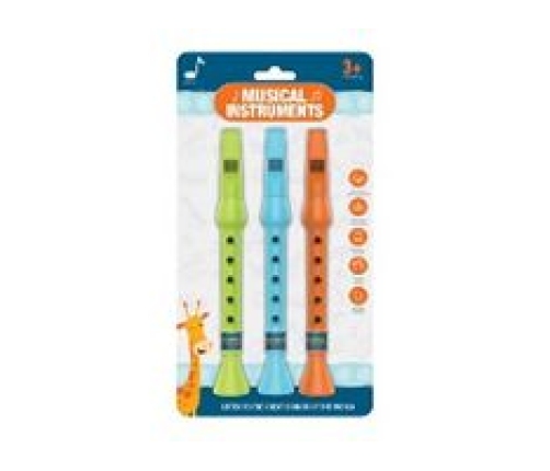 Set of Three Flutes for Children Animals