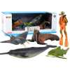 Sea Animals Figure Set Arctic Walrus Narwhal