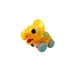 Dinosaur on Wheels Yellow Triceratops Figurine