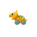 Dinosaur on Wheels Yellow Triceratops Figurine