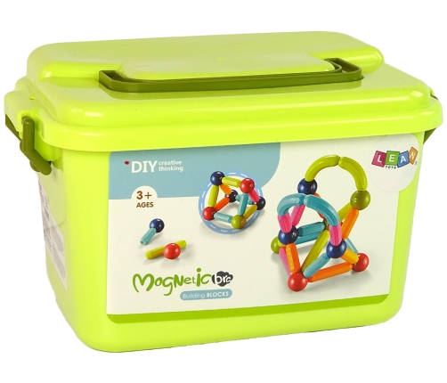 Educational Construction Magnetic Bricks Chest 70 Elements