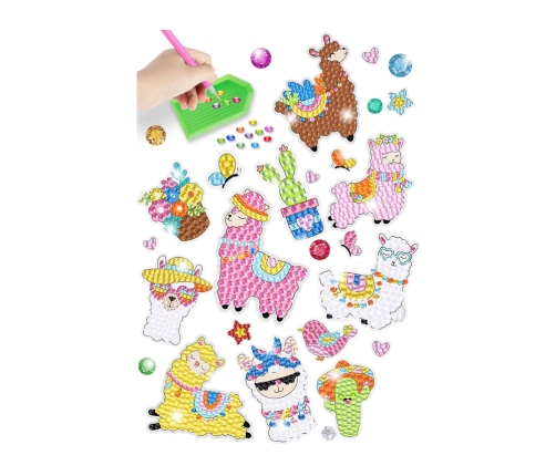 Llamas Animals Mosaic Diamond Embroidery Sticker Set