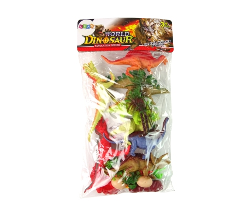 Set of Dinosaur Figures with Accessories 21 Pieces