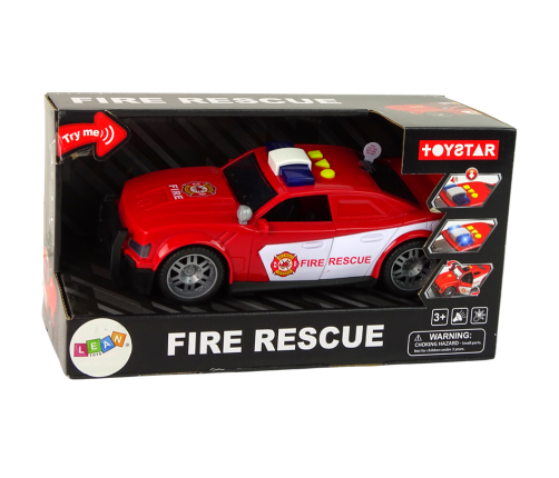 Car Fire Department 1:14 Lights Sounds Red