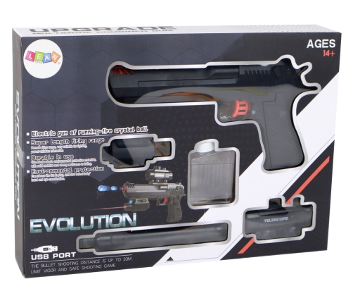 Electric Water Bullet Gun Set Black 20 meters