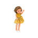 Doll Yellow Dress Brown Hair Large Doll 33cm