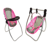 Doll Swing Feeding Chair Alice Stars Gray-Pink