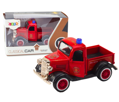 Classic Fire Truck 1:36 Drive Lights Sounds Red