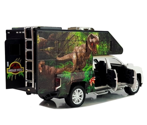 Camper z  Dinozaurami Biały