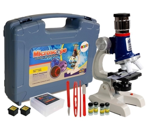 Large Scientist's Suitcase Children's Educational Microscope 100x 400x 1200x