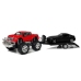 Set of Vehicles Red Monster Truck Black BMW Caravan 58 cm