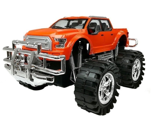 Set of Vehicles Red Monster Truck Black BMW Caravan 58 cm