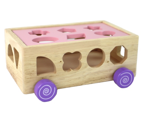 Wooden Sorter on Wheels Educational Shapes Geometric Figures