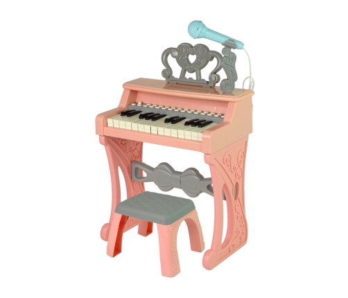 Electric Pink Organ Pianino with Chair 25 Keys