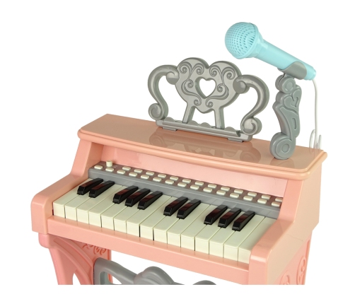 Electric Pink Organ Pianino with Chair 25 Keys