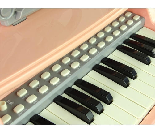 Electric Pink Organ Pianino with Chair 25 Keys