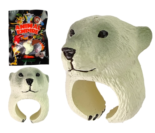 Hand Ring Educational Animals Bear White