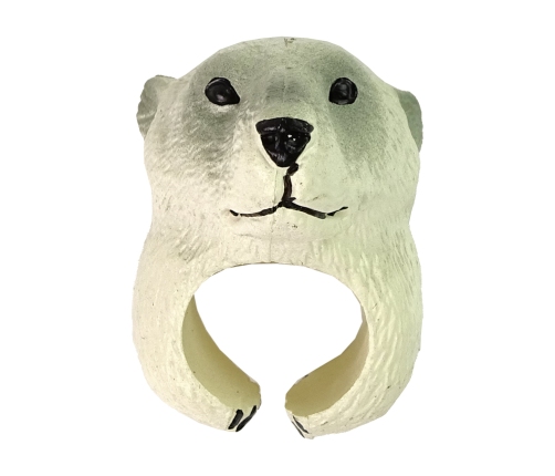 Hand Ring Educational Animals Bear White