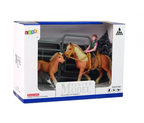 Set of 3 Figures with enclosure  Horse Riding