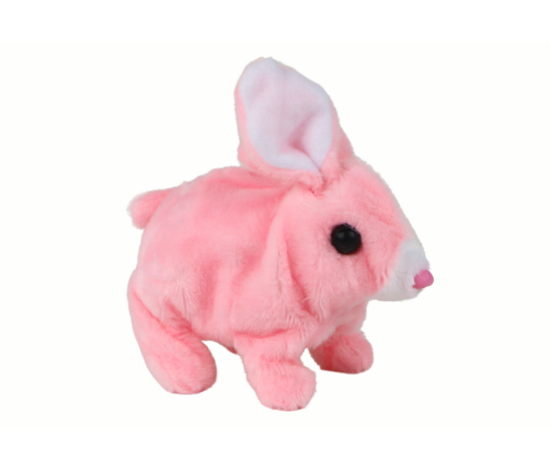 Walking Bunny Interactive Toy Short Hair Pink