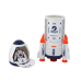 Rocket Spaceship Set Multifunctional Space Mission