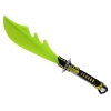 Glowing Yellow Machete Battle Weapon