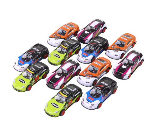 Set of Sports Cars 1:55 With Friction Drive, 12 Colorful Pieces