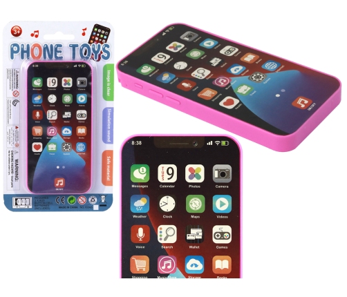 Children's Phone With Light and Music Pink