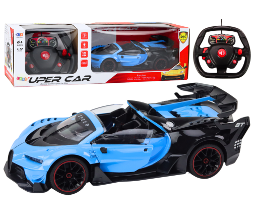 Remote Controlled Sports Car RC 1:12 Opening Doors Blue